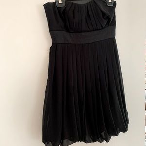 WHBM strapless black bubble dress
